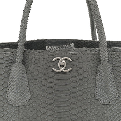 Chanel Snakeskin Executive Cerf Shopper Tote Grey 8 of 12