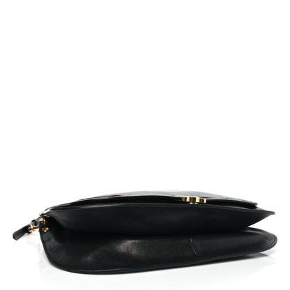 Celine Shiny Lambskin Soft Triomphe Besace Bag Black 4 of 9