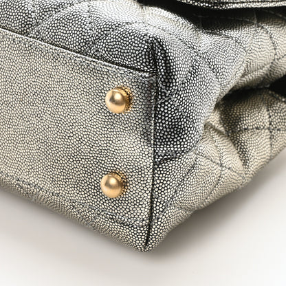 Chanel Metallic Caviar Quilted Mini Coco Handle Flap Silver 10 of 10