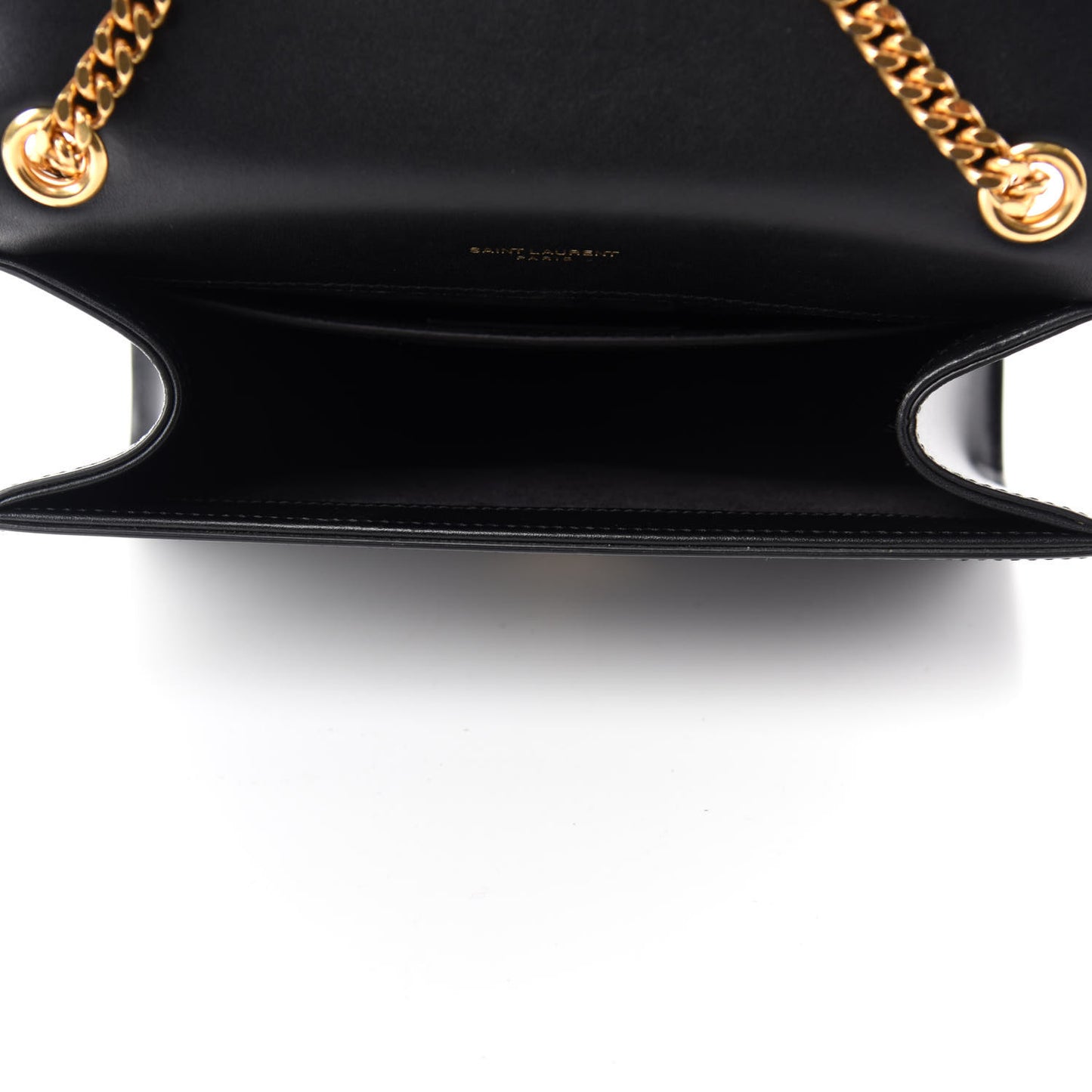 Smooth Calfskin Small Classic Monogram Kate Tassel Satchel Black