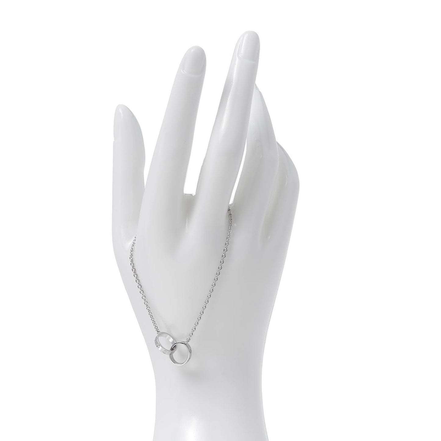 18K White Gold Interlocking LOVE Bracelet