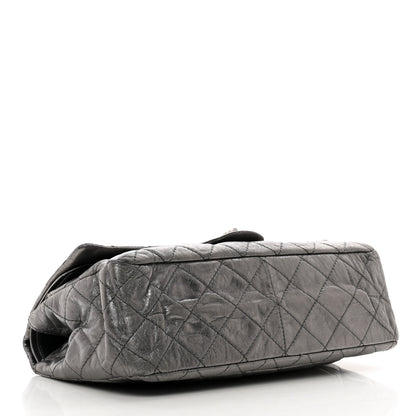 Chanel Metallic Aged Calfskin Quilted 2.55 Reissue 227 Flap Dark Silver 4 of 16