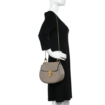Chloe Grained Lambskin Drew Shoulder Bag Motty Grey 2 of 10