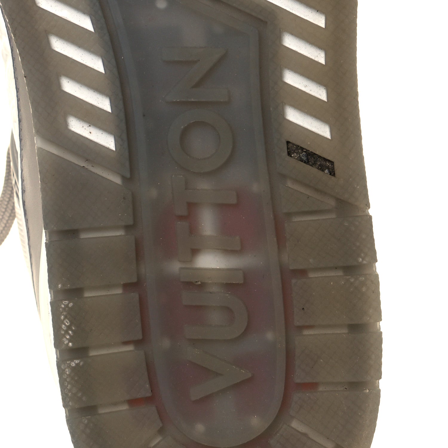 Louis Vuitton Calfskin Embossed Monogram Mens LV Trainer Sneakers 7.5 Grey 6 of 9
