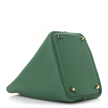 Hermes Taurillon Clemence Picotin Lock 18 PM Vert Jade 3 of 13