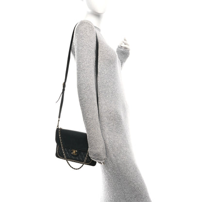 Chanel Lambskin Quilted Large CC Unchained Crossbody Black 3 of 19