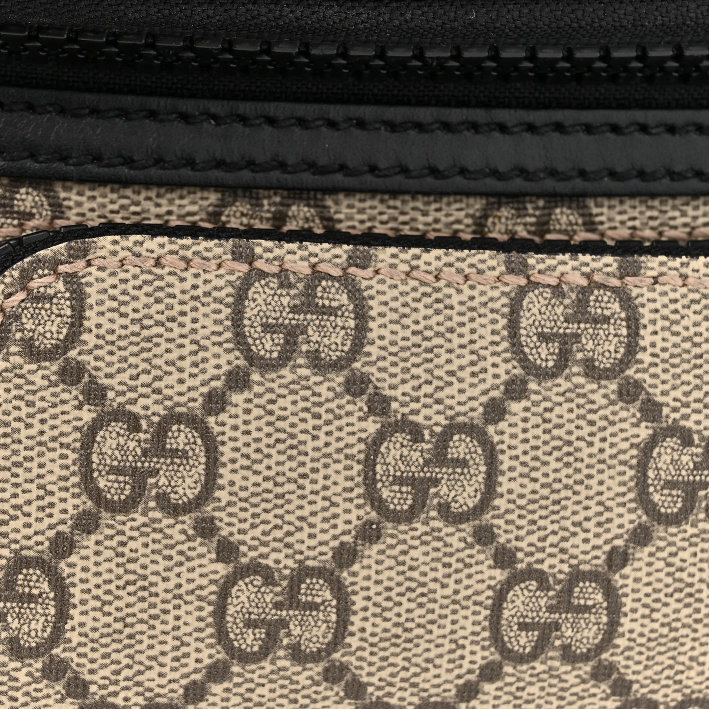 GG Supreme Monogram Belt Bag Black