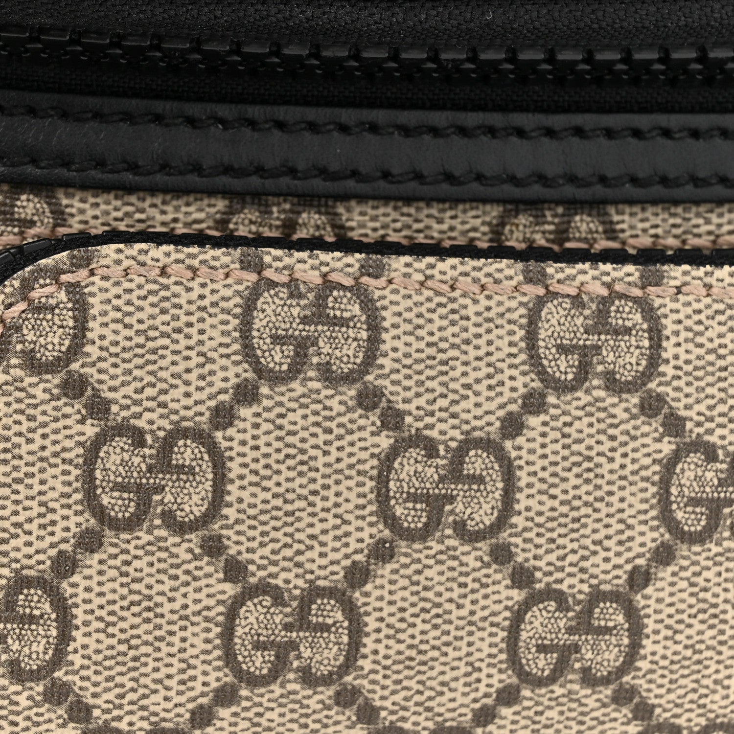 Gucci GG Supreme Monogram Belt Bag Black 8 of 12