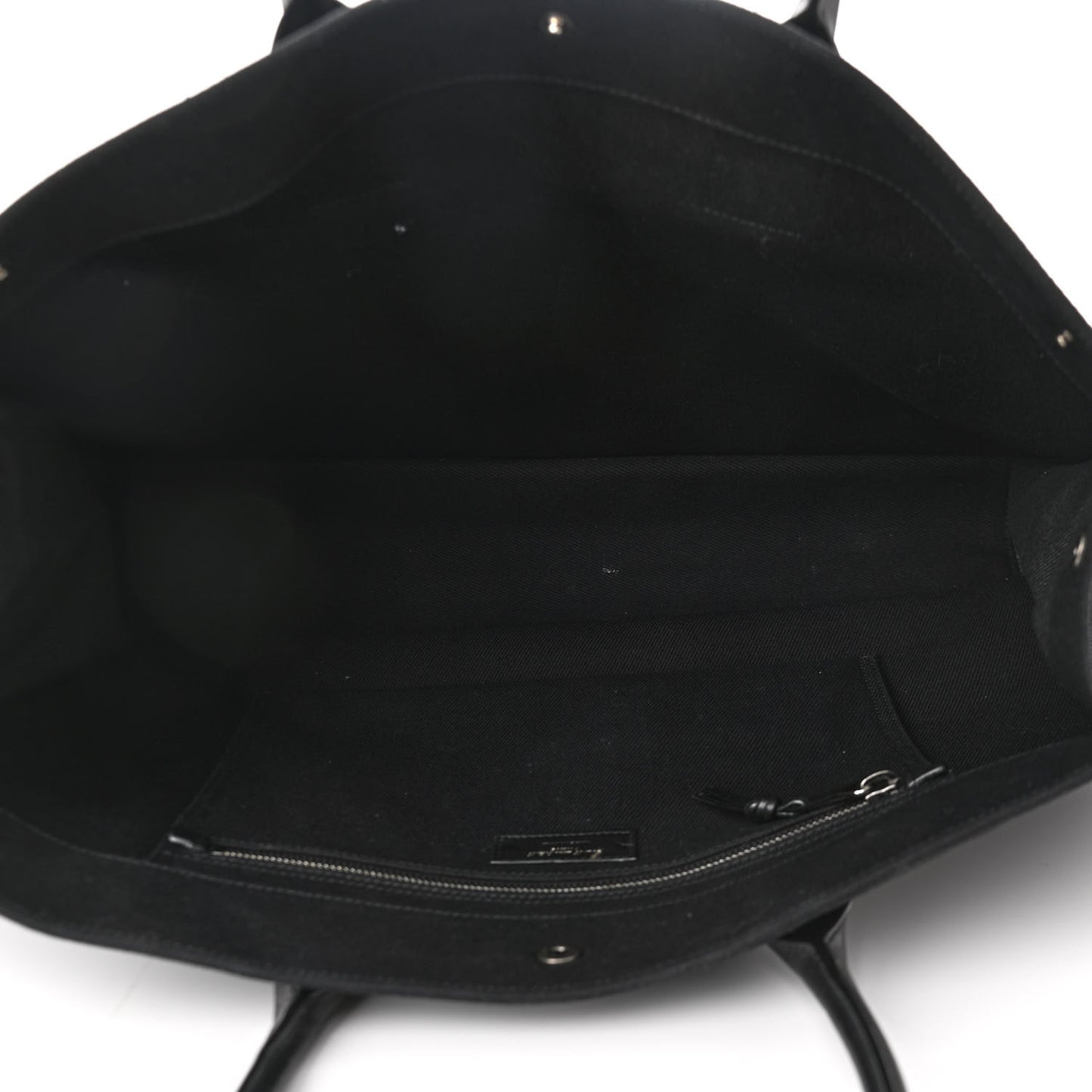 Linen Calfskin Rive Gauche Tote Black