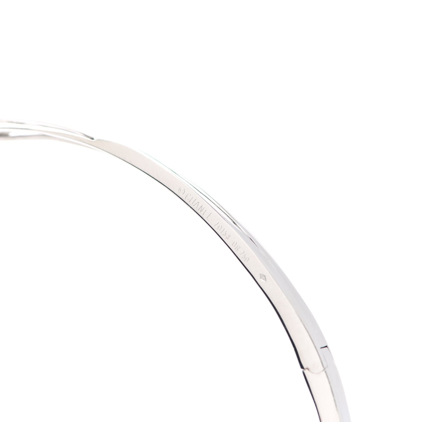 18K White Gold Diamond Fil de Comete Collar Necklace