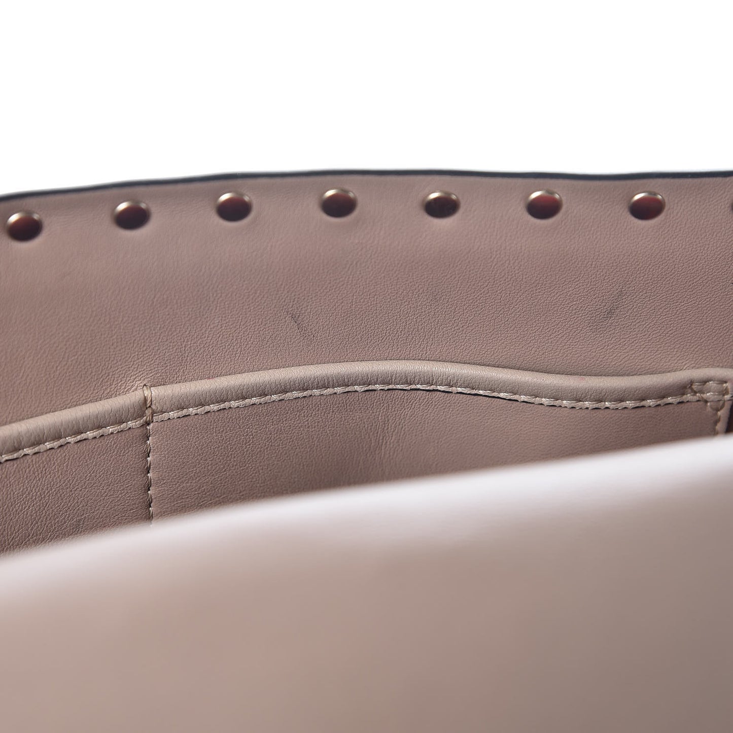 Nappa Large Rockstud Spike Shoulder Bag Poudre
