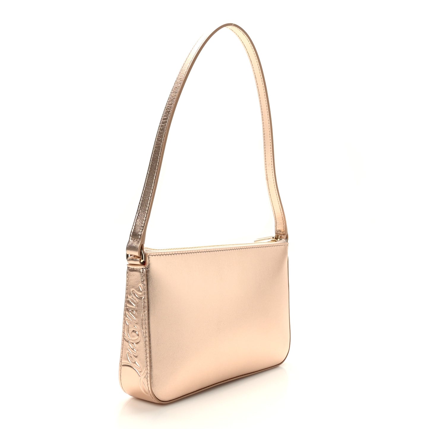 Metallic Nappa Loubila Shoulder Bag Leche