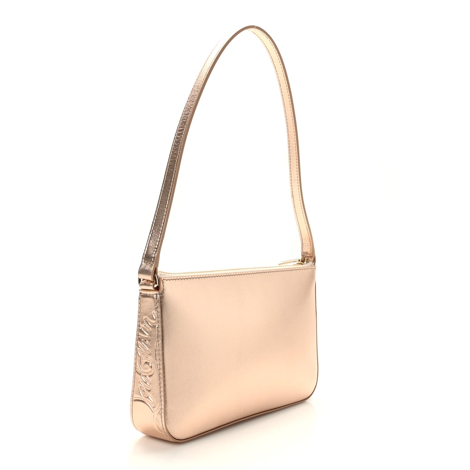 Christian Louboutin Metallic Nappa Loubila Shoulder Bag Leche 3 of 8