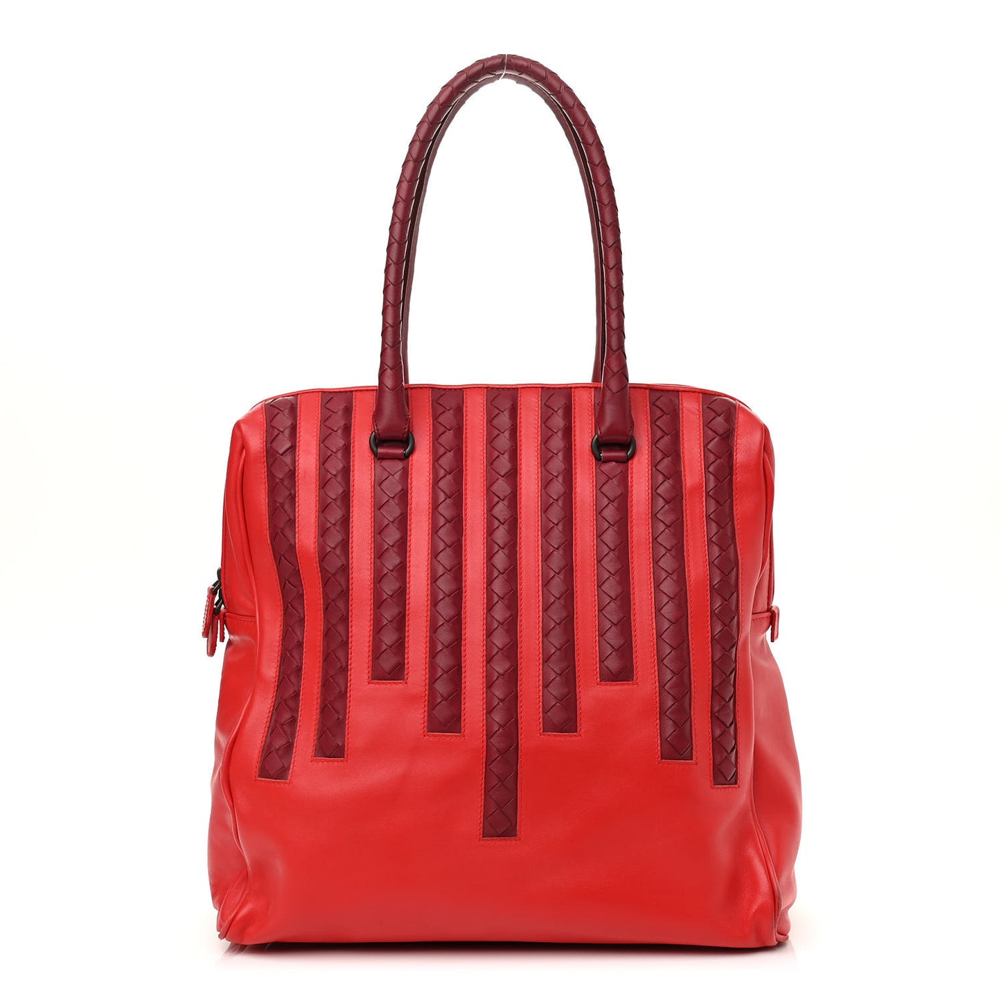 Nappa Intrecciato Light Calf Tote Red