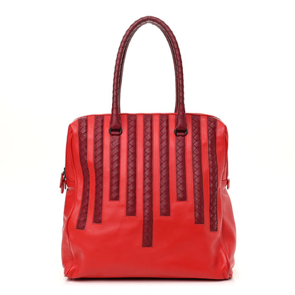 Bottega Veneta Nappa Intrecciato Light Calf Tote Red 1 of 15
