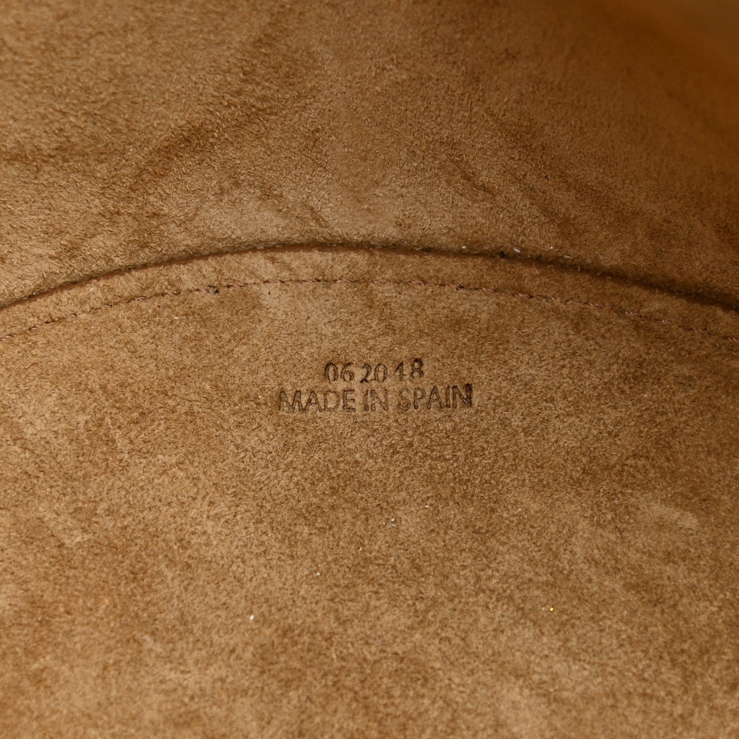 Loewe Calfskin Perforated Small Shell Tote Tan 7 of 10