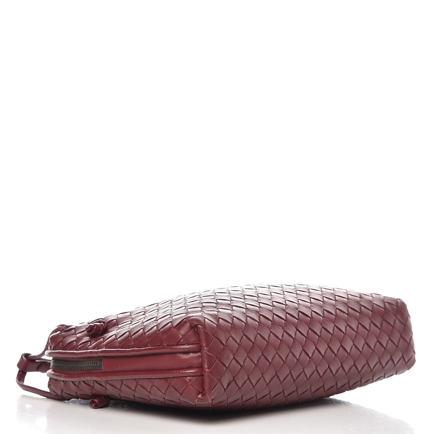 Nappa Intrecciato Crossbody Pillow Aubergine