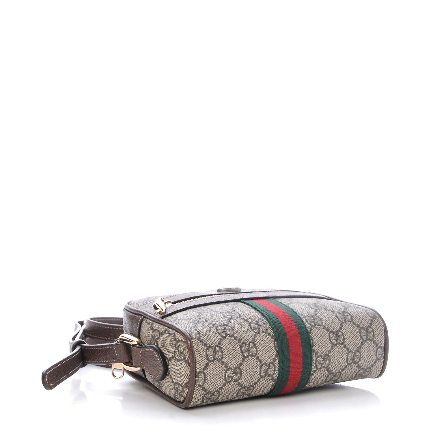 Gucci GG Supreme Monogram Web Mini Ophidia Shoulder Bag Brown 4 of 7