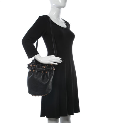 Alexander Wang Pebbled Lambskin Diego Bucket Black Rose Gold Hardware 2 of 8