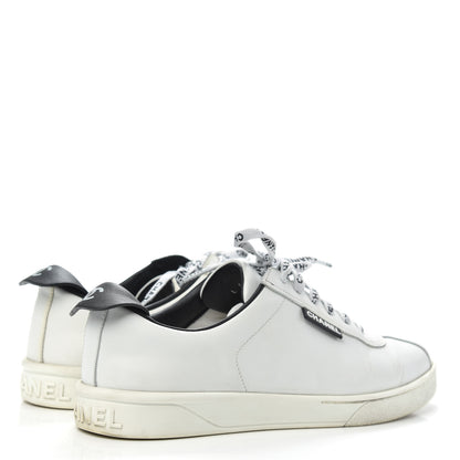 Chanel Calfskin CC Womens Sneakers 38.5 White 9 of 22