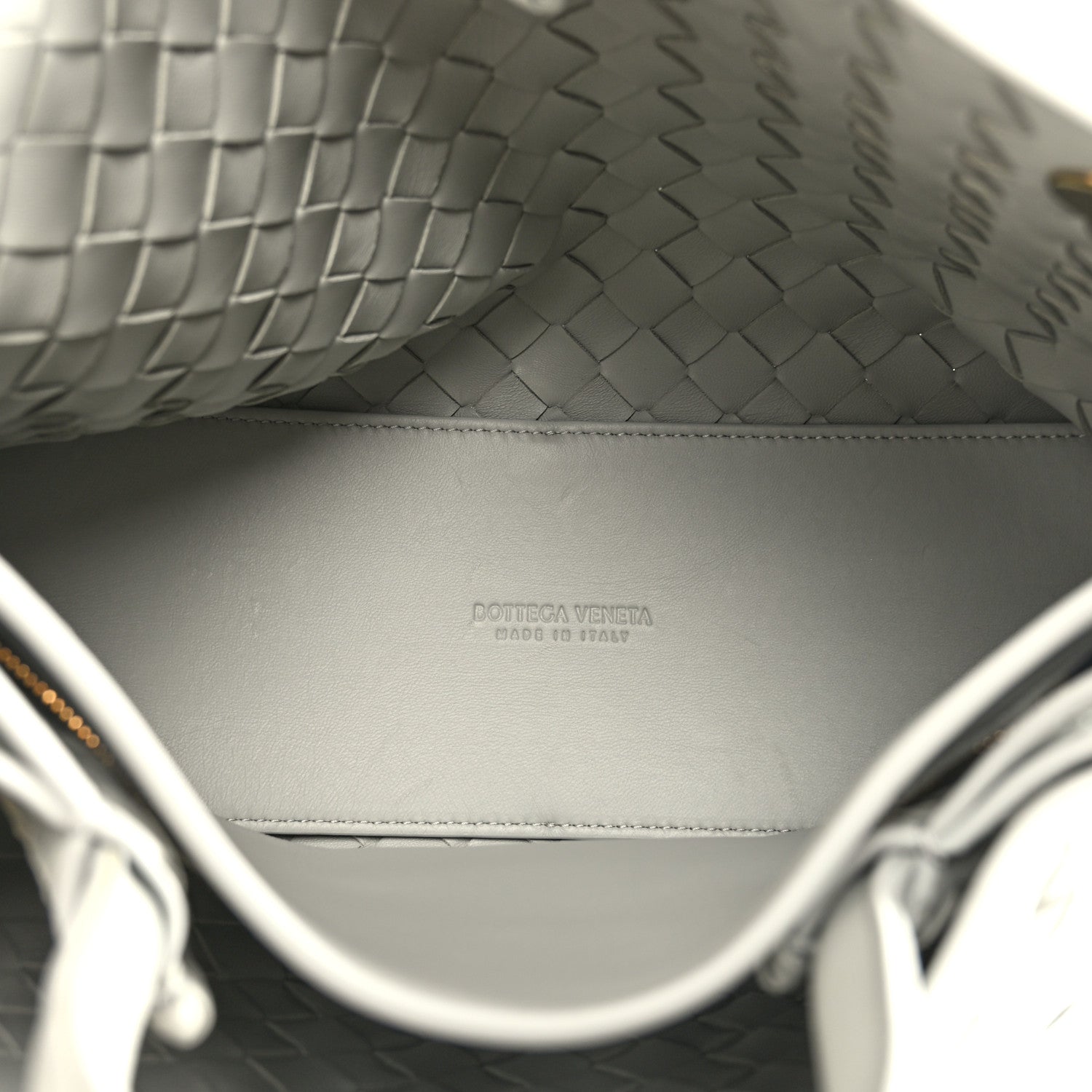 Bottega Veneta Nappa Intrecciato Medium Andiamo Shoulder Bag Agate Grey 5 of 8