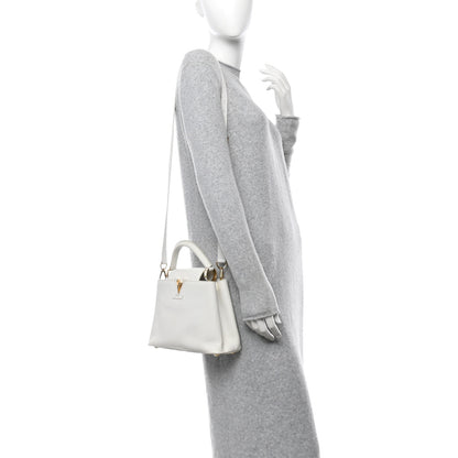 Louis Vuitton Taurillon Capucines BB Blanc Casse 2 of 14