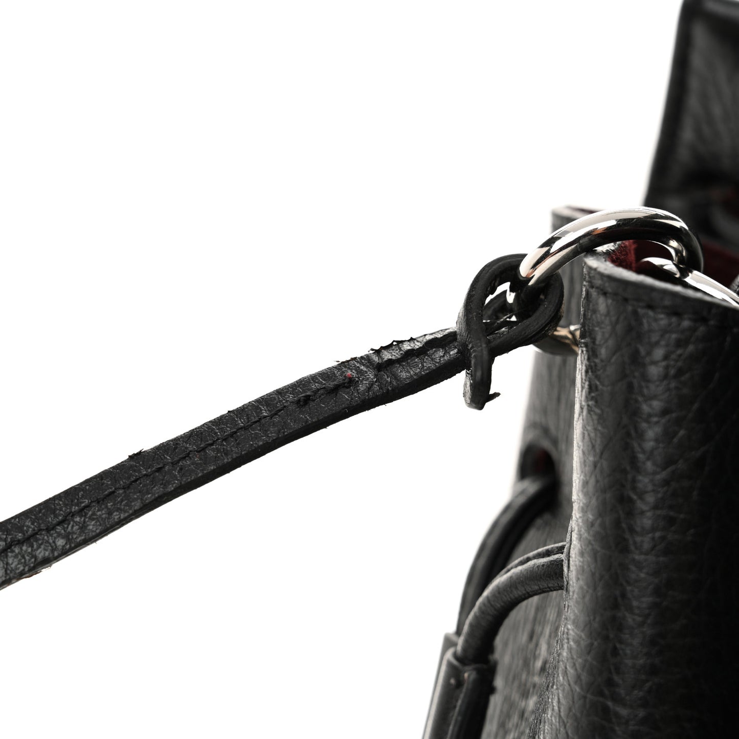 High Shine Calfskin Iris Tote Black