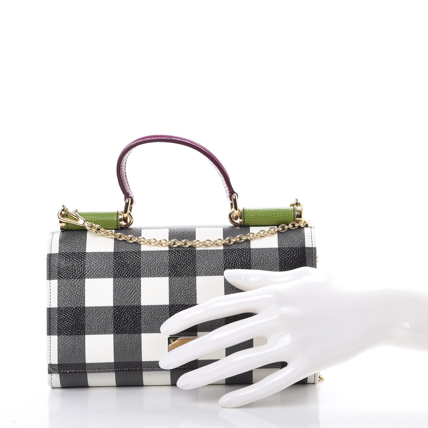 Dolce & Gabbana Dauphine Printed Wallet On Chain Multicolor 3 of 8