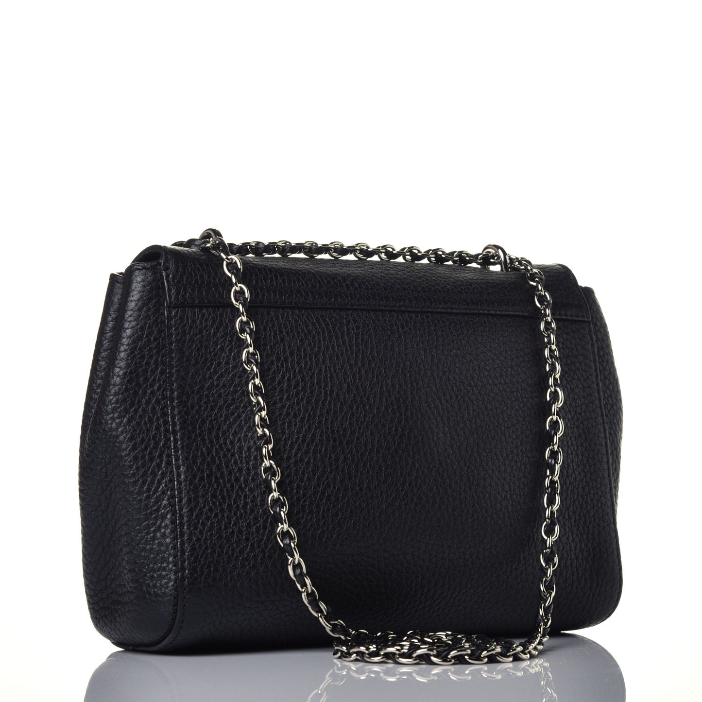Classic Grain Small Lily Flap Black