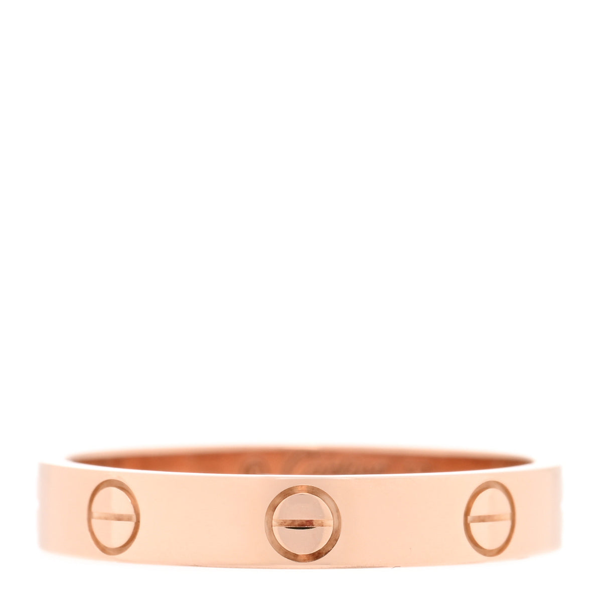 18K Pink Gold 3.5mm LOVE Wedding Band Ring 57 8