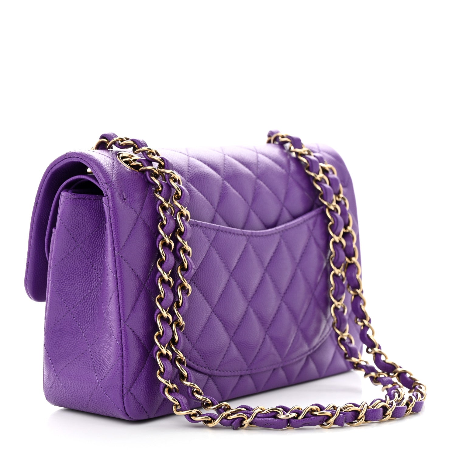 Chanel Caviar Quilted Small Double Flap Dark Purple 3 of 11