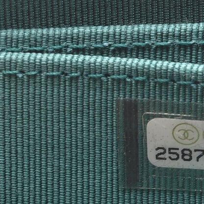 Chanel Metallic Caviar Quilted Zip Coin Purse Green 7 of 7