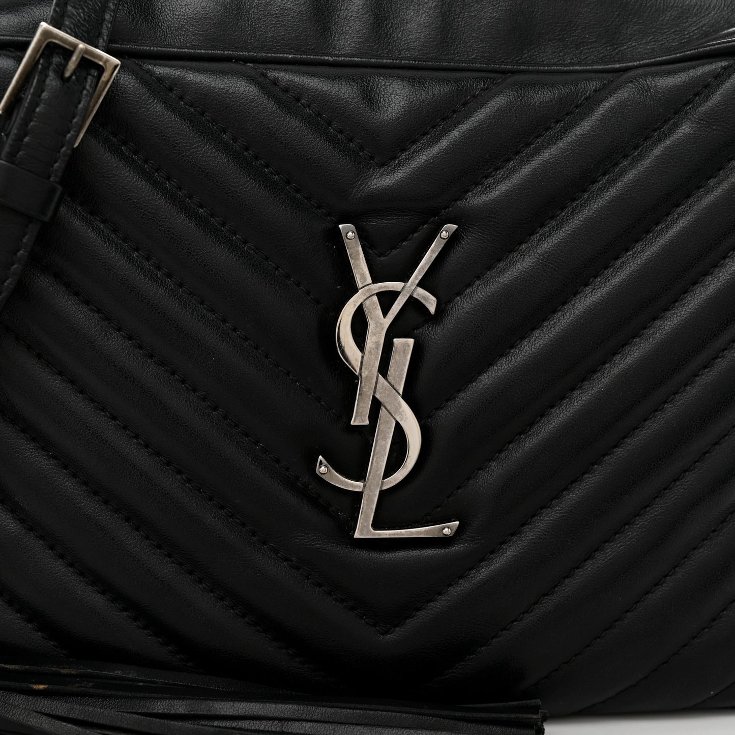 Calfskin Matelasse Monogram Lou Camera Bag Black