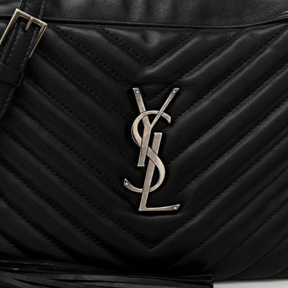 Saint Laurent Calfskin Matelasse Monogram Lou Camera Bag Black 8 of 11