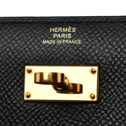 Hermes Epsom Medium Kelly Wallet Black 6 of 9