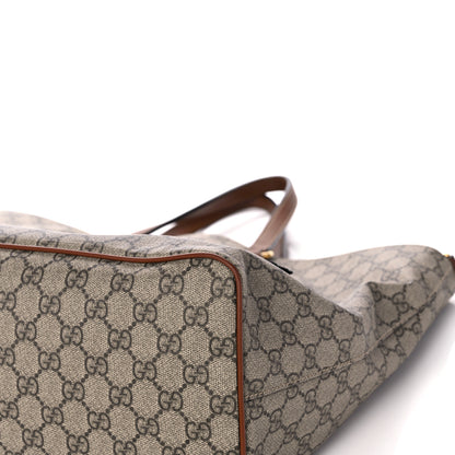 Gucci Soft GG Supreme Monogram Blind For Love Embroidered Medium Crossbody Tote Beige Tuscany Multicolor 11 of 20
