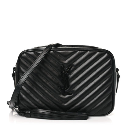Saint Laurent Calfskin Matelasse Monogram Monochrome Lou Camera Bag Black 1 of 10