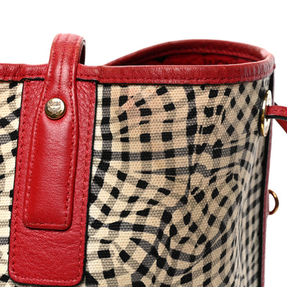 MCM Visetos Medium Liz Reversible Shopper Tote Ruby Red 29 of 29