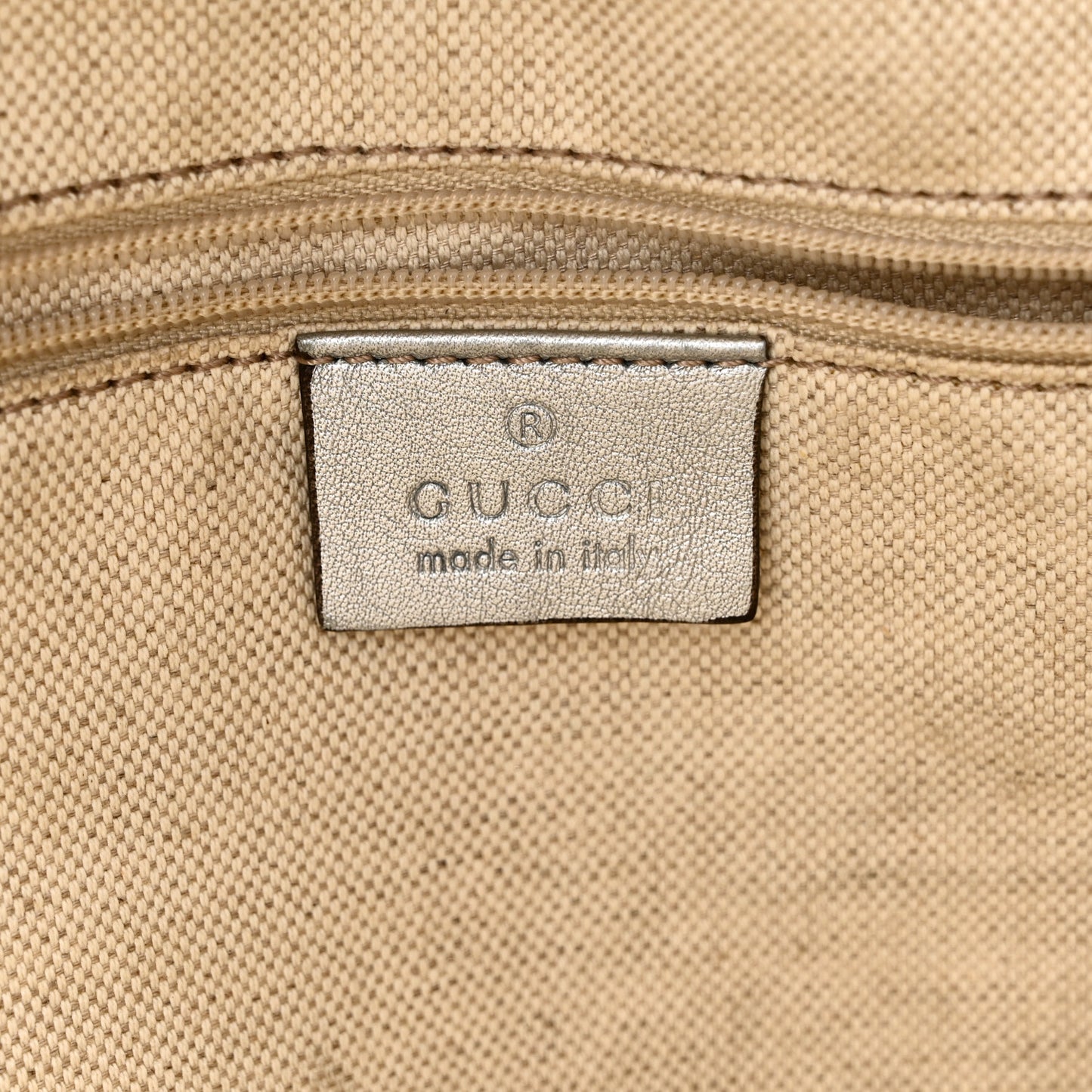Guccissima Large Sukey Tote Silver