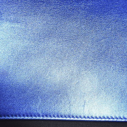Chanel Metallic Patent Calfskin Quilted Small Boy Flap Blue 19 of 25