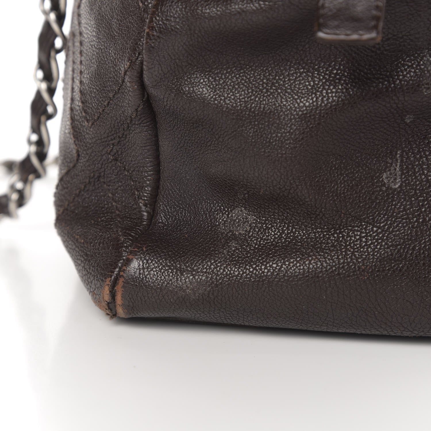 Chanel Calfskin Small Diamond Stitch Tote Brown 19 of 23