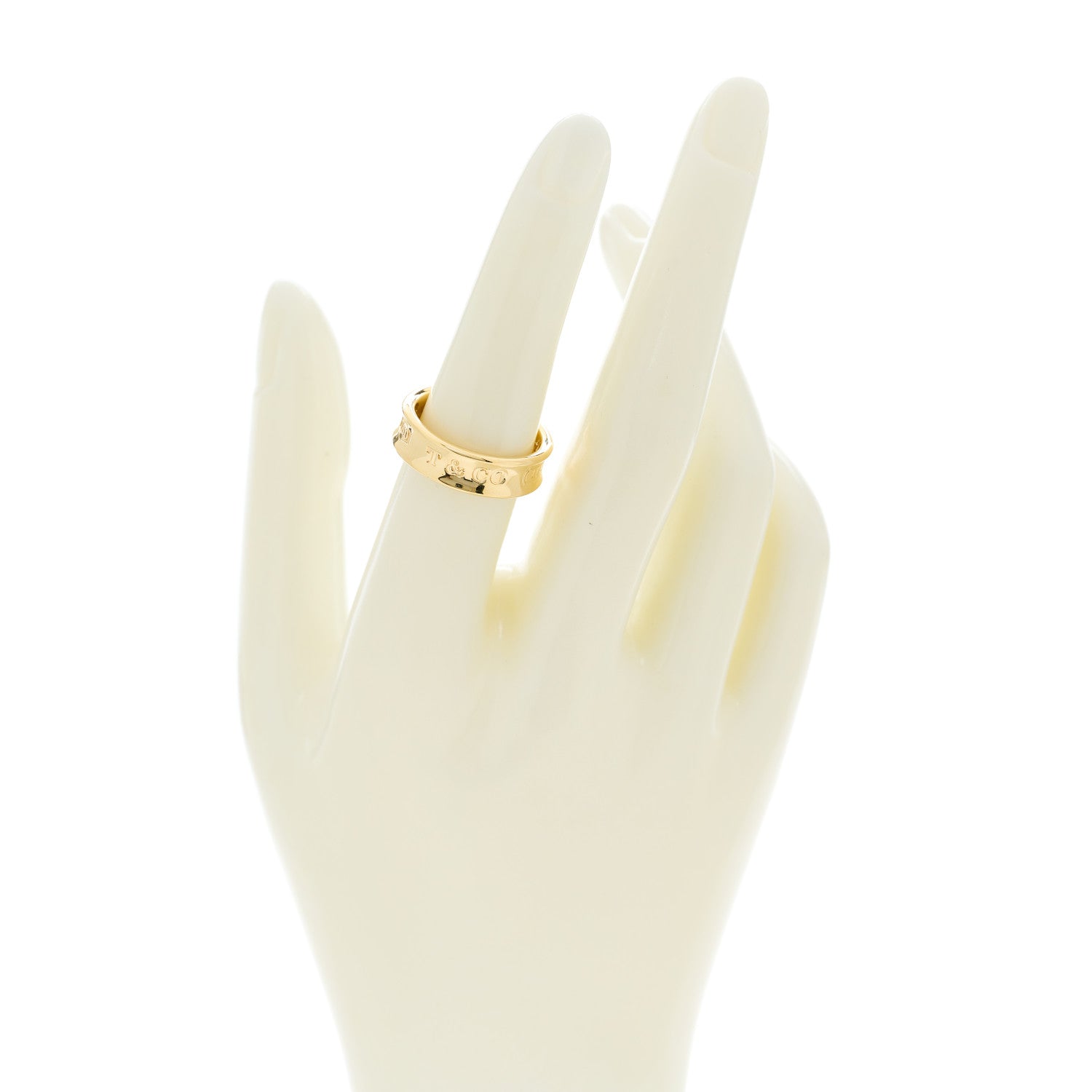 Tiffany 18K Yellow Gold 1837 Band Ring 53 6.25 2 of 8