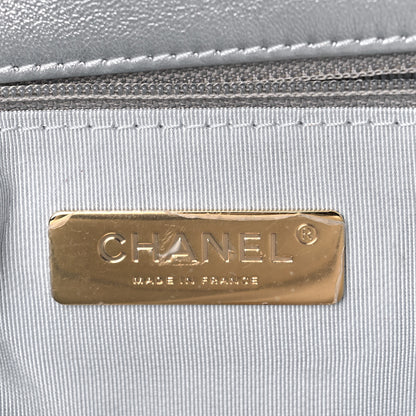 Chanel Metallic Goatskin Quilted Medium Chanel 19 Flap Silver 6 of 13