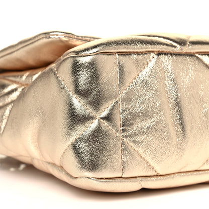 Chanel Metallic Goatskin Quilted Medium Chanel 19 Flap Gold 8 of 10