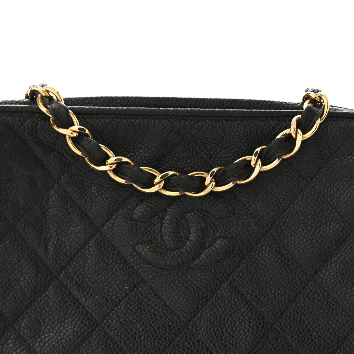 Caviar Quilted Camera Case Black