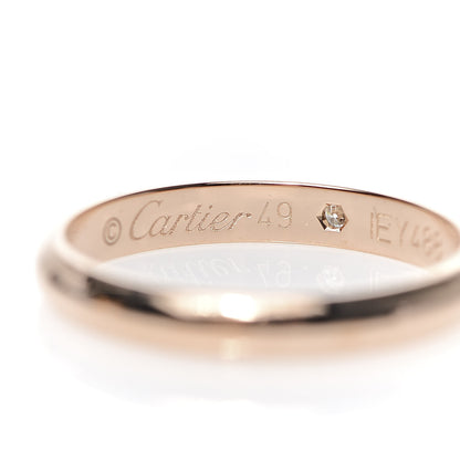 Cartier 18K Pink Gold Diamond 2.6mm 1895 Wedding Band Ring 49 4.75 4 of 7