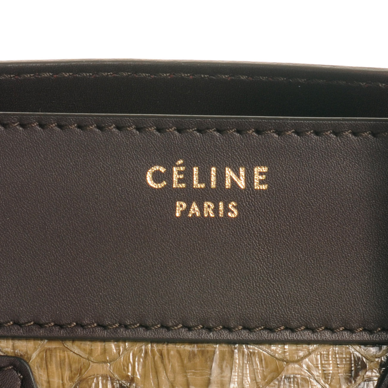 Celine Python Suede Micro Luggage Khaki 5 of 8