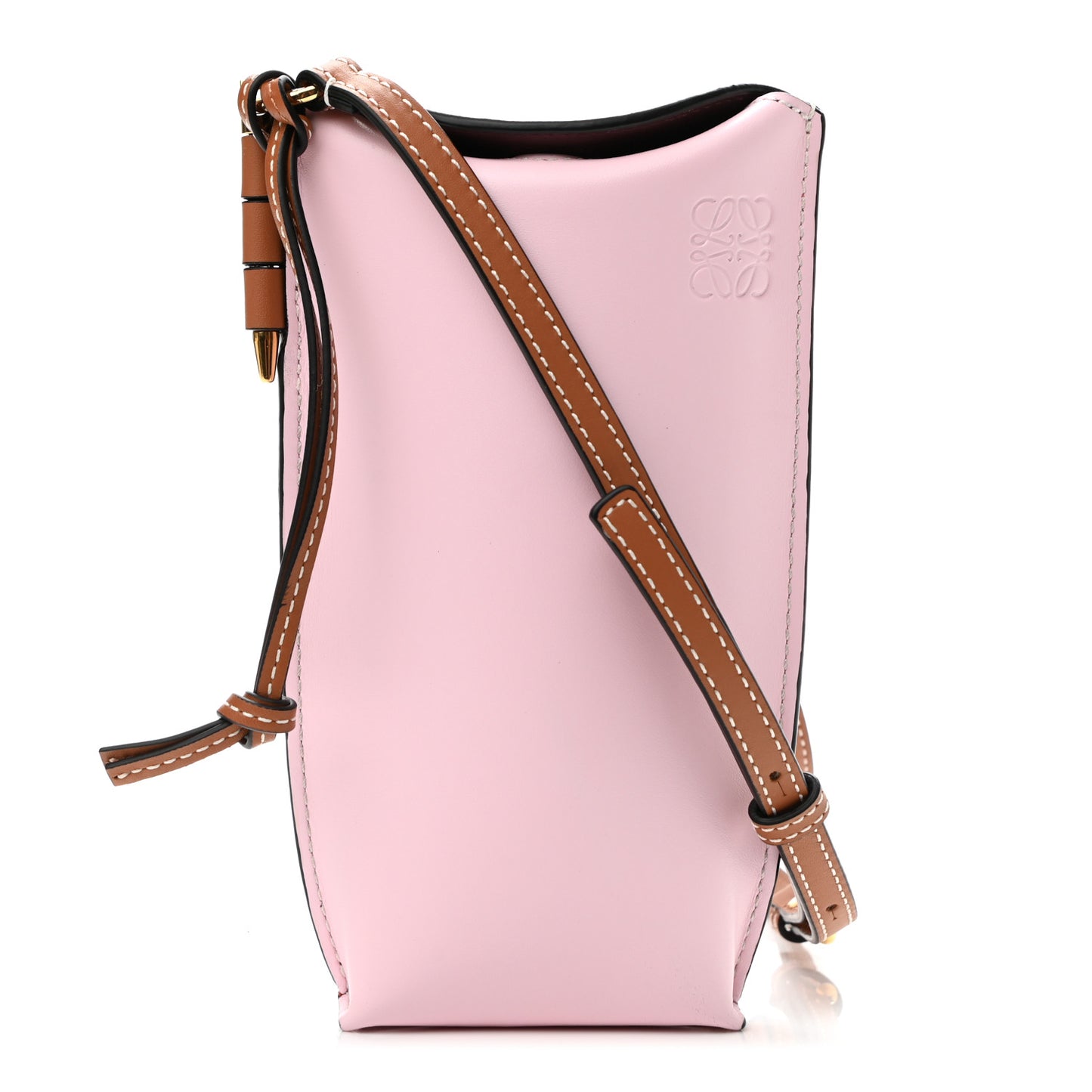 Smooth Calfskin Mini Gate Pocket Pink Orange