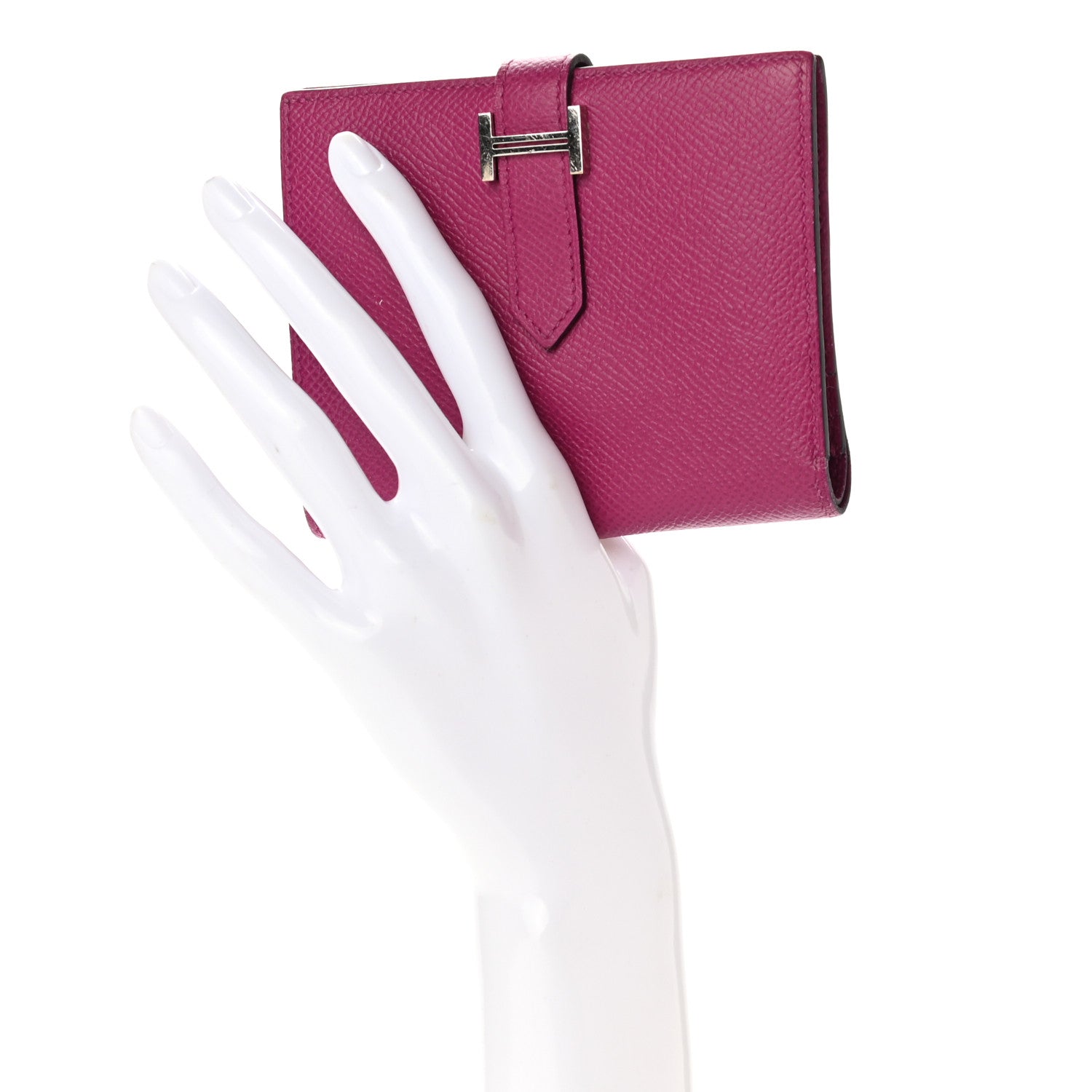 Hermes Epsom Bearn Compact Wallet Rose Pourpre 2 of 12