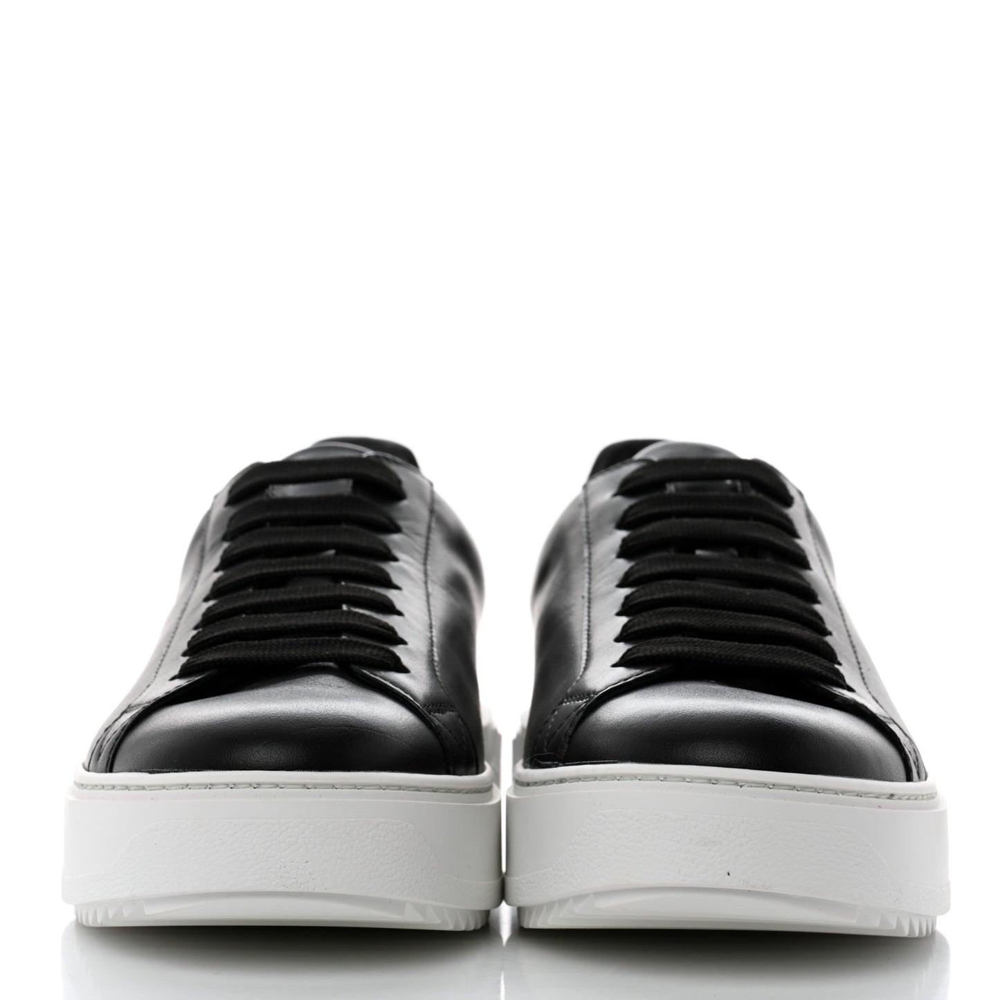 Calfskin Time Out Sneakers 41.5 Black